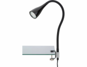 LED upínací světlo Briloner, černé