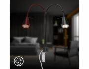 Noční lampička Briloner LED Tuso, otočná, teplé bílé světlo, 40,3 x 21,7 cm, černá