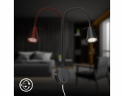 Noční lampička Briloner LED Tusa, otočná, teplá bílá, 45 x 20,5 cm, černá