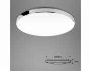 Stropní LED svítidlo Brilo Malbona O 35,5 cm bílé-chromové
