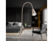 Noční lampička Briloner LED Tuso, otočná, teplá bílá, 40,3 x 21,7 cm, matný nikl