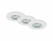 Briloner LED zapuštěné bodové světlo Attach Dim 3 kusy v balení, bílé O 7,5 cm