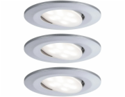 Paulmann LED zapuštěné svítidlo Calla kulaté 3x6W matný chrom otočné 4000K IP65