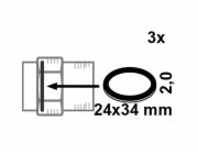 Kirchhoff HD Fiber šroubovací těsnění 24 mm x 34 mm x 2 mm modré 3 kusy