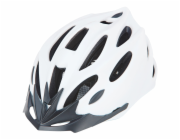 Cyklistická helma pro dospělé Prophete Inmold, velikost 55 - 58 cm, bílá s reflexními pruhy