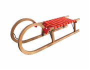 Dřevěné sáňky Rudisport s pásovým sedákem 95 cm