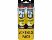Lepidlo Soudal Fix All Turbo, dvojité balení 2 x 430 g, bílé