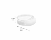 Wagner Průhledná podlahová zarážka dveří 50 mm x 55 mm x 17 mm Průhledná