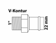 Přechodová nipl Kirchhoff RG 1 objímka prázdná 22 mm x 33,3 mm (vnější závit 1")