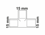 Kirchhoff T-kus 15 mm, 3 objímky, prázdné