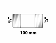 Kirchhoff dvojitá vsuvka 26,4 mm (vnější závit 3/4") x 100 mm pozinkovaná