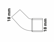 Kirchhoff ohyb 45° 18 mm 1 pouzdro polotovar