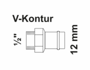 Přechodová objímka Kirchhoff RG 1 objímka prázdná 12 mm x 18,7 mm (vnitřní závit 1/2")
