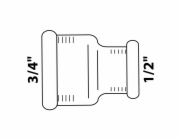 Kirchhoff redukční dvojitá objímka 24,2 mm (3/4" vnitřní závit) x 18,7 mm (1/2" vnitřní závit) Bez náboje