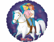 Fóliový balónek Party Factory Bibi & Tina kulatý O 42 cm vícebarevný