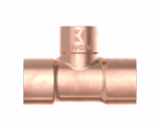 Kirchhoff redukční T-kus 22 mm x 18 mm x 22 mm, 3 objímky, hladké