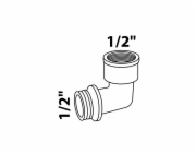 Kirchhoff úhelník 90° 18,7 mm (1/2" vnitřní) x 21 mm (1/2" vnitřní), chrom