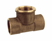 Kirchhoff T-kus 15 mm x 18,7 mm (1/2" vnitřní závit) x 15 mm 2 pouzdra prázdná
