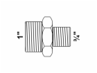 Kirchhoff redukční dvojitá nipl 33,3 mm (1" AG) x 26,4 mm...