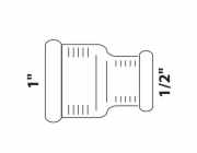 Kirchhoff redukční dvojitá objímka 30,3 mm (1" vnitřní závit) x 18,7 mm (1/2" vnitřní závit) Bez náboje
