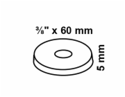 Rozeta pro baterii Kirchhoff chrom 16,7 mm (3/8") x 60 mm x 5 mm