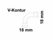 Kirchhoff CU koleno 90° 2 pouzdra polotovar 18 mm