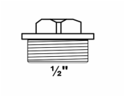 Kirchhoff zátka 21 mm (vnější závit 1/2") pozinkovaná