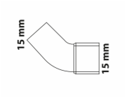 Kirchhoff ohyb 45° 15 mm 1 pouzdro polotovar