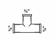 Kirchhoff T-kus 15 mm (vnitřní závit 3/8") Hladký
