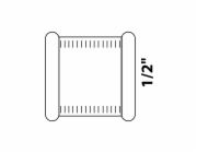 Dvojitá objímka Kirchhoff 18,7 mm (1/2" vnitřní závit) chrom