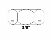 Koncová krytka Kirchhoff 15 mm (3/8" vnitřní závit) chromovaná
