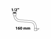 Kirchhoff S-pipe výtok 13 mm (1/2") x 160 mm chrom