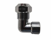 Kirchhoff kompresní fitinek - úhel 90°, chrom, 21 mm (vnější závit 1/2") x 10 mm