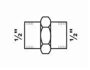 Šroubení Kirchhoff 18,7 mm (1/2" vnitřní závit) kuželové těsnění, pozinkované