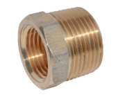 Kirchhoff redukce 21 mm (vnější závit 1/2") x 15 mm (vnitřní závit 3/8") červená mosaz