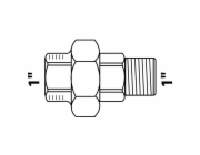 Šroubení Kirchhoff 30,3 mm (1" vnitřní závit) x 33,3 mm (1" vnější závit) Pozinkované