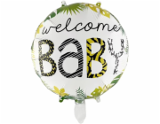 Fóliový balónek Party Factory Welcome Baby kulatý O 42 cm vícebarevný