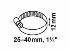 Hadicová svorka Kirchhoff, šířka 12 mm, rozsah sevření 25...