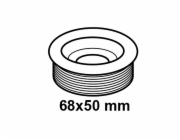 Kirchhoff dlouhá gumová odtoková spojka pro sifonový výtok 68 mm x 50 mm černá