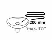 Těsnicí šňůrový cement Kirchhoff pro ventil 38 mm (1 1/2") 200 mm Šedý