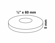Rozeta pro baterii Kirchhoff chrom 21 mm (1/2") x 60 mm x 5 mm