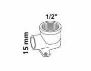 Kirchhoff nástěnná podložka 15 mm x 18,7 mm (1/2" vnitřní závit) 1 pouzdro s prázdnou objímkou