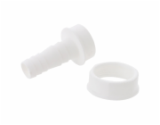 Přípojka Kirchhoff pro sifon pračky 44,9 mm (vnitřní závit 1 1/2") x 3/4" bílá