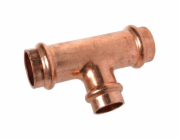 Kirchhoff měděný redukční T-kus, 3 objímky, holý, 28 mm x 22 mm x 28 mm