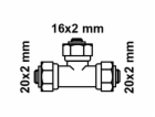 Kirchhoff redukční T-kus 20 mm x 16 mm x 20 mm s kompresn...