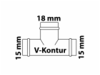 Kirchhoff měděný redukční T-kus, 3 objímky, holý, 15 mm x...