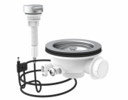 Kirchhoff košový ventil, bowdenové lanko, miska ventilu a sítko, 47,8 mm (vnější závit 1 1/2"), nerezová ocel