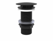 Kirchhoff vypouštěcí ventil bez přepadu 41,9 mm (1 1/4") x 100 mm, černý matný