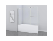 Skládací vanová zástěna Aurlane Silver Comfort 166,4 cm x 140 cm, chrom, 3dílná