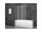Skládací zástěna k vaně Aurlane Silver Elegance 120 cm x ...